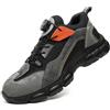 Gugifcto Scarpe Antinfortunistiche Uomo Donna da Lavoro Leggere Comodo Antiforatura Scarpa Sicurezza BlackGrey 37EU