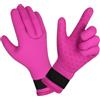 AUAUY Guanti in Neoprene Elastico, 3mm Guanti da Muta Termica, Guanti da Immersione con Polso Elastico e Particelle Antiscivolo, per Immersioni Snorkeling Surf Pagaia Kayak Nuoto (Rosa, A-S)