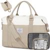 LOVEVOOK Borsa da Palestra, Borsone Viaggio Dona, Bagaglio a Mano 45x36x20 Ryanair Easyjet, Ospedale Parto Lavoro Piscina Duffel Bag Nascita per Scuola,Cachi