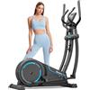 Dripex Ellittica da Casa, Ellittica Professionale per Casa, Cyclette Ellittica con 16 Livelli di Resistenza, Sistema di Quida Magnetica Ipersilenzioso e Monitor LCD Multifunzione