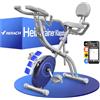 MERACH Cyclette Pieghevole 4 in 1, Ciclette Bike con Monitor LCD e Misurazione Manuale Delle Pulsazioni, Cyclette Magnetiche con Comodo Cuscino del Sedile, per la Casa, Salvaspazio