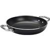 Baldassare Agnelli Pentole Agnelli Alsa2110ss24 - Tegame In Alluminio Antiaderente 5mm Con 2 Maniglie, Nero, 24 Cm, 1 Pezzo