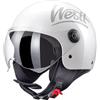 Westt Casco jet Classic con visiera moto donna uomo casco scooter chop ciclomotore retrò pilota di moto a mezza calotta, certificato ECE DOT