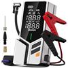 EBOSSOM Avviatore per Veicolo Con Compressore Aria Portatile,44.4Wh Avviatore Batteria Auto,10in1 Compressore di Aria 10,3 Bar,per Moto, Bici,Luce LED Ed Arresto Automatico,Kit di Viaggio e Attrezzi di Emerge