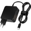 BIUBOTY Caricatore Alimentatore USB C Tipo C 65W per Macbook Pro/Air, Lenovo Thinkpad HP Asus Acer Dell Xps Huawei Matebook Xiaomi Air Samsung Chromebook Pro PC Portatile Notebook Cavo Alimentazione