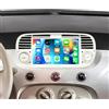 SIXWIN [1+32G] Android 13 Autoradio per FIAT 500 2007-2015, 7 Pollici 1080P HD TouchScreen Schermo Navigatore con Mirror Link WiFi FM RDS USB Bluetooth Controllo al Volante(Bianco)