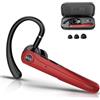 Atheewon Auricolare Bluetooth Singolo con CVC8.0 e ENC Doppio Microfono V5.4 Auricolari Bluetooth con 25 Ore Di conversazione, 180 Ore di Standby, Cuffie con Gancio Girevole per Guida/Lavoro/Ufficio, Rosso
