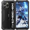 Blackview BV5300Plus Rugged Smartphone 2025, 24GB+128GB/1TB Espandibile/Octa-core, Telefono Indistruttibile Cellulare Robusto, 6580mAh, 6.1" HD+ 13MP+5MP, NFC/Face ID/OTG/GPS/Dual SIM 4G/IP68/IP69K