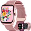 Doomixs Orologio Smartwatch Donna Fitness Watch: Orologi con Chiamate Pressione Sanguigna Contapassi Impermeabile Polso Sport Tracker Bluetooth Calorie Messaggi 1,83" Quadrato Touch per Android iOS Telefono
