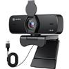 N newline Webcam 4k 30FPS PC Camera con 2 Microfoni con Sensore Sony, Aggiornato Autofocus, Correzione della Luce, USB Full HD Webcam per Mac Laptop Skype Streaming Home Office Gaming