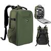 K&F CONCEPT zaino fotografico antiurto impermeabile scomparto per laptop da 15.6" borsa fotografica rigida per DSLR/SLR/Mirrorless,verde