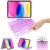 KBCASE Tastiera per iPad 10 Generazione /A16 11 Generation (11/10.9 pollici, 2025/2022),Rotazione 360 Cover con Bluetooth Tastiera Touchpad per iPad 10/11Gen con 7 Colori Illuminato,Italiano QWERTY