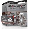 Udivita 40 Batterie Per Apparecchi Acustici Rayovac Extra 312. - 5 Blister da 8 Pile