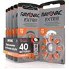 Udivita 40 Batterie Per Apparecchi Acustici Rayovac Extra 13. - 5 Blister da 8 Pile