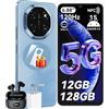 Blackview Shark 6 Smartphone 5G, Telefono Cellulare 6.88'' HD 120Hz, Android 15, Unisoc T8100, 12GB+128GB/2TB TF, 5000mAh, 16MP+8MP, 5G Dual SIM/OTG/NFC/Face ID/Fingerprint