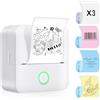 Lovcoyo Etichettatrice, Stampante Etichette Adesive, Mini Stampante per Smartphone, Etichette Adesive Scuola Mini Stampante Termica Etichettatrice Adesive Personalizzate Bluetooth per iOS Android
