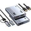 Fulfalic Scheda di acquisizione video, Scheda di acquisizione USB 3.0 4K HDMI Loop-Out, acquisizione video 1080P 60FPS/2K 30FPS per lo funziona per PS5/Nintendo Switch/fotocamera/PC/OBS