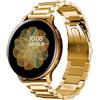 SUNDAREE Compatibile con Cinturino Samsung Galaxy Watch Active 2/Garmin Venu/Huawei Watch GT 3 42mm/GTS 4/TicWatch E3/ScanWatch 42mm,20MM Oro Metallo Acciaio Orologio Cinturini Ricambio