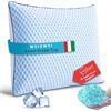 WVIOWVI Cuscino Memory Foam, Cuscini Letto 40x40 cm, Cuscino Cervicale e Ortopedico, Guanciale Letto Anti Acaro e Anallergico, Doppio Rivestimento con Cerniera, Adattivo Termoregolato