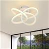 KUKAK Plafoniera LED,Lampada da Soffitto Moderna 36W 3900lm, Plafoniere Design Fiore,Lampadario acrilico bianca per Soggiorno Cucina Bagno Camera da Letto Corridoio,Luce Bianco caldo 3000K,Diametro 31cm
