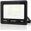 URTBST Faretto LED da Esterno 100W,10000LM Faretti LED Esterno IP67 Impermeabile Faro LED Esterno,7000K Bianca Fredda Fari LED da Esterno,Faretti LED Per Cortile,Giardino,Garage,Terrazza