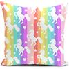 HUASHUZI federe cuscini divano 40 x 40 cm unicorno colorati arcobaleno ragazza regalo donna gadget copricuscini divano cuscino decorativi soggiorno camera da letto accessori