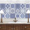 RE-COVERTILES - Adesivi Piastrelle Cucina Bagno Mattonelle adesive in PVC Impermeabili Antigraffio Stickers Decorazione Parete Cementine Peel and Stick - Modello 24 Pz 10x10 cm PS00093 Made in Italy