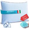 WVIOWVI Cuscini Letto 50x70 cm, Cuscino Memory Foam, Cuscino Cervicale e Ortopedico, Guanciale Letto Anti Acaro e Anallergico, Doppio Rivestimento con Cerniera, Adattivo Termoregolato