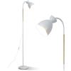 Amdelne Lampada da Terra Vintage in Metallo, E27 MAX 60W Luce da Lettura LED con Lampadina Esclusa, Bianco Piantana Luce Regolabile H 159 cm Design per Salotto, Camera da Letto, Ufficio, Studio