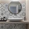 RE-COVERTILES - Adesivi Piastrelle Cucina Bagno Mattonelle adesive in PVC Impermeabili Antigraffio Stickers Decorazione Parete Cementine Peel and Stick - Modello 10 Pz 20x20 cm PS00094 Made in Italy