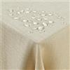 AUAUY Tovaglia Antimacchia, 140x100cm Tovaglia lavabile Rettangolare, Tovaglia Impermeabile Effetto Lino, Facile da Pulire, per Occasioni Natale da Tavola Giardino Esterno, Beige