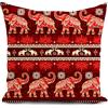HUASHUZI federe cuscini divano 40x40 rosso elefante regalo donna indiano gadget copricuscini divano cuscino decorativi soggiorno camera da letto accessori