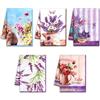 TanYiYi Strofinacci Cucina 5 Pezzi 55x40cm - Asciugamani Decorativi in Poliestere Assorbente con Gatti, Lavanda e Fiori - Tovaglioli Multiuso per Casa, Cucina e Regalo
