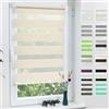 Grandekor Tende a Rullo per Interni Doppio Strato 65l x 210A cm (Tessuto 61 cm) Colore di Llino Tenda a Rullo Facile Installazione- Ideale per Soggiorno Ufficio Trasparente & Oscurate