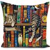 HUASHUZI federe cuscini divano 40x40 cuscino da lettura gatto regalo donna gadget copricuscini divano cuscino libreria decorativi soggiorno camera da letto accessori