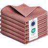 Blumtal strofinacci cucina cotone 30x30cm in set da 6 - stracci cucina 100% cotone - canovacci cucina cotone lavabili a 60°C - asciugamani cucina con design a waffle - strofinacci da cucina - rosa