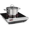 KLARSTEIN MisterCook - Piastra ad Induzione Portatile, Fornello a Induzione in Vetroceramica, 2000W, 8 Livelli di Potenza e Temperatura, Display LED, Timer, Protezione Surriscaldamento, Argento