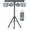 GdjRttk 60 W Set luce palco faretto par LED con supporto e telecomando, Derby luci DJ RGBW DMX512 luce da discoteca per festa, matrimoni, KTV, concerti, halloween