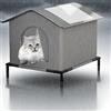 Generico Cuccia Gatto Esterno Sollevata 7 cm, Abitacolo Impermeabile Antiumidità con Tetto Inclinato Drenante, Casetta Isolata per Gatti Randagi in Giardino, Ideale Autunno Inverno(Grigio, 33 * 33 * 33cm)