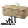 Generic Borsa da viaggio per strumenti per capelli, custodia a doppio strato, resistente al calore, asciugacapelli, ferro arricciacapelli, piastra lisciante, borsa organizer per viaggi e casa, strumenti per
