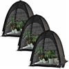 Porayhut Tenda parasole pop up, confezione da 3, facile da aprire, rete ombreggiante resistente ai raggi UV, 80% rete di protezione solare per mini vasi da fiori con paletti