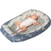 Medi Partners Riduttore Lettino Neonato - 100x60x15 Nido Antisoffoco Neonati Bozzolo Culla per Bebè neonata bilaterale Cuscino 100% Cotone Minky (Acchiappasogni con minky grigio)