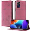 XINYEXIN Custodia per Xiaomi Redmi Note 11 Pro 4G 5G / Note 12 Pro 4G, Cover a Libro in Pelle PU con Blocco RFID, Slot per Carte, Supporto, Protezione Completa Antiurto - Rosso