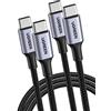UGREEN 100W Cavo USB C 2Pack, Cable Type C in Nylon, Compatibile con MacBook iPad Pro Air M2, ASUS, Acer, HP, iPhone 17 Pro Max Air/16/15 Plus Pro Max, Galaxy S26 Ultra S25, Pixel 10 9. 3M