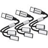MOGOOD Adattatore da USB C a USB C femmina, cavo splitter USB a Y, USB C maschio a 3 USB-C femmina,3 porte USB C Hub adattatore di alimentazione Split per Mac,Xbox One Series X/S,PS5,laptop (non per monitor)