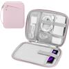 MoKo 7-8 pollici Tablet Sleeve Custodia da trasporto con maniglia, Borsa da viaggio protettiva imbottita per iPad Mini A17 Pro 8,3'' 2024, iPad Mini 6 8,3" 2021, i-Pad Mini 5 7,9" 2019, Rosa