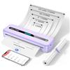 ASprink Stampante Portatile A4, Stampante Termica Bluetooth Senza Inchiostro per Cellulare e Computer, Supporta Carta Multisize, per Ufficio Viaggi, Studio, Casa, Violetta