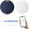 QingCming 2 Pezzi Localizzatore Bluetooth 5.2 per Chiavi, Borse, Animali, Portafogli, Valigie - GPS Tracker Smart Compatibile iOS/Android, Allarme Sonoro, Ricerca Bidirezionale, Batteria Sostituibile, 15m