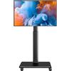 AX WABER Supporto TV Mobile con Ruote Bloccabili, Carrello Portatile per TV 27-65, Regolabile 9 Posizioni, VESA MAX 400x400, 40kg, per Casa/Ufficio