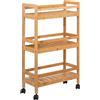 Generico Carrello da Cucina 3 Posti in Bambu modello Linha